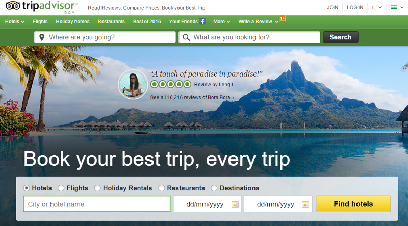 TripAdvisor Travel Website