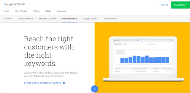 Google Adwords Keyword Planner