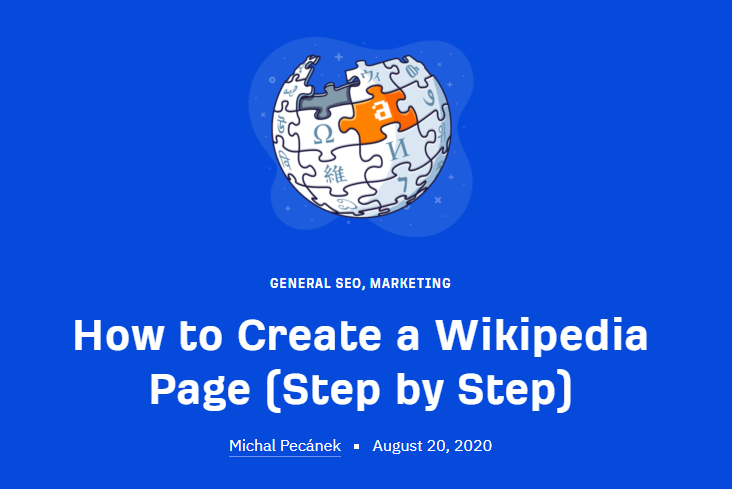 create a wikipedia page